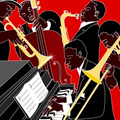 Photo sur Plexiglas Art Studio groupe de jazz