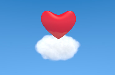 Fototapeta na wymiar Heart Cloud