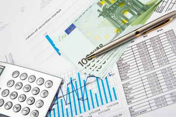 Obraz premium financial charts and graphs