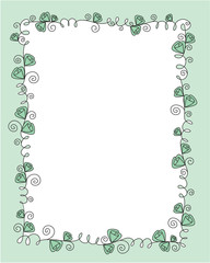frame with roses