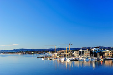 Fototapeta na wymiar Widok z miasta Oslo