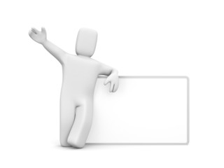 Person with billboard