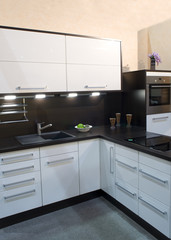 modern black kitchen scale