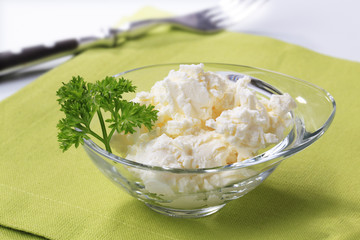 Bowl of cottage cheese