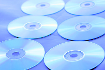 cd's in blue mood