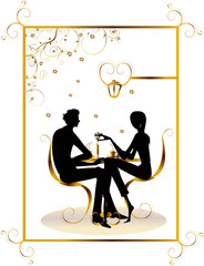 bar restaurant lounge coffee women Illustration vector love