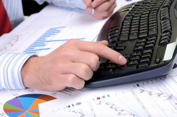 young business man working in an office