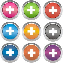 Obraz premium bouton plus