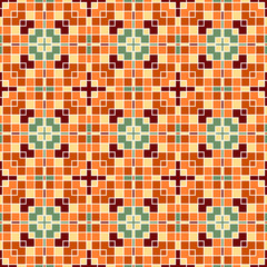 Vector seamless mosaic ornaments