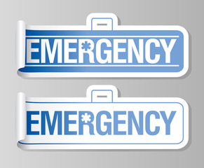 Emergency stickers set