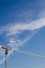 crane and clouds