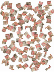 Falling fifty pound notes - 29324740