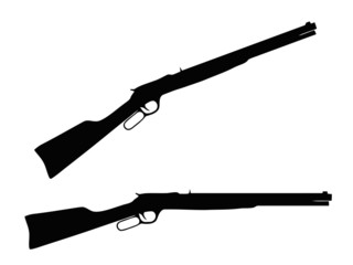 Weapons Silhouette Collection - Firearms - obrazy, fototapety, plakaty