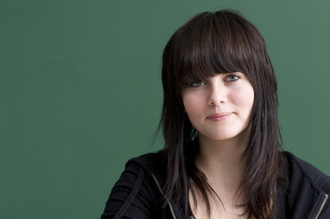 Young student women face.