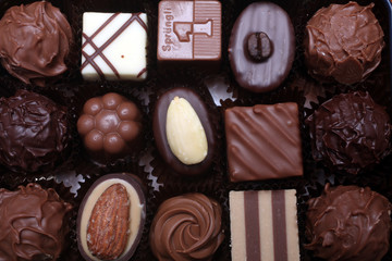 Box with chocolate candies