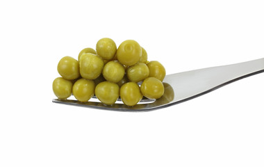 Peas on fork