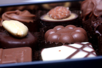 Box with chocolate candies