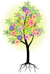 Obraz premium Цветущее весной дерево