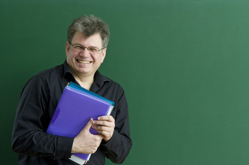 Nice Teacher at the blackboard