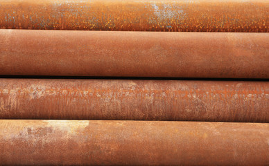 Rusty metal pipe