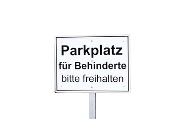 Schild : Behindertenparkplatz