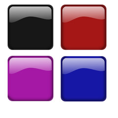 Button Black Red Violet Bleu