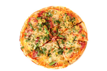 Pizza isolated on white