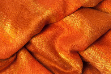 Orange cashmere closeup