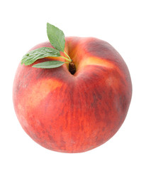 peach with leaves