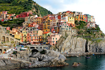 Fototapeta na wymiar Cinque Terra, Wioska Włochy nad morzem