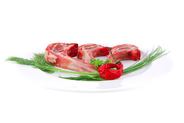 raw lamb ribs