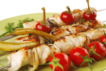 grilled shish kebab