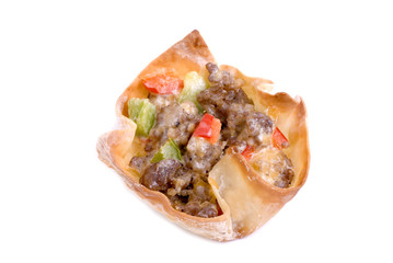 Won Ton Appetizer Single Isolated