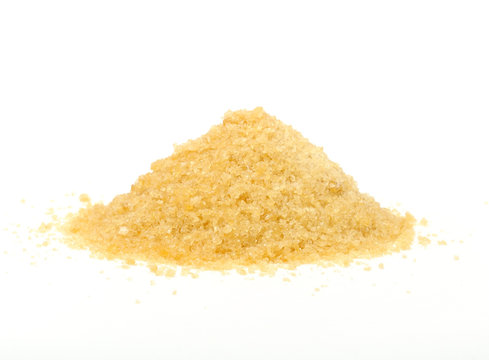 Pile of Gelatin Granules Isolated on White Background