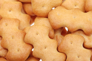 Background from cookies on white