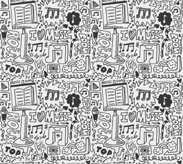 Obraz premium seamless music pattern