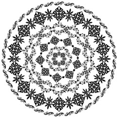 abstract circular pattern of arabesques