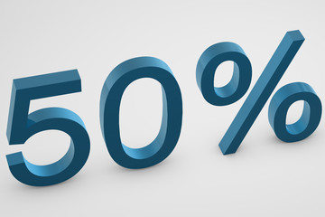50 percent 3d logo