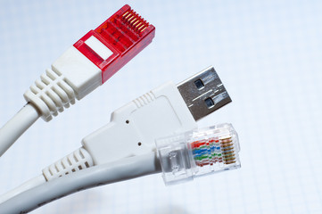 usb and network cable