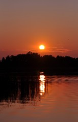Sonnenuntergang am Kremmener See