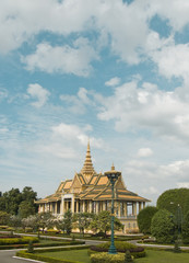 Naklejka premium Königspalast & Silberpagode in Phnom Penh