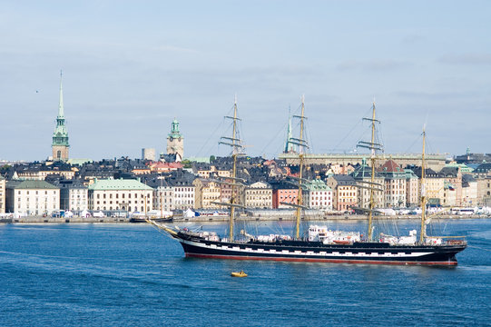 Russian barque "Krusenstern" in Stockholm, Sweden