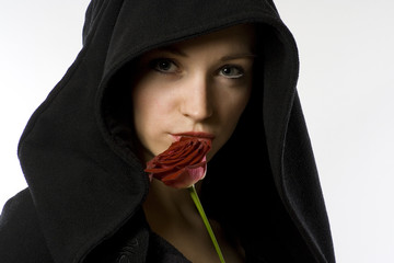 portrait mit rose