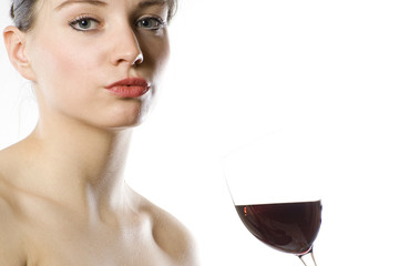 portrait mit wein