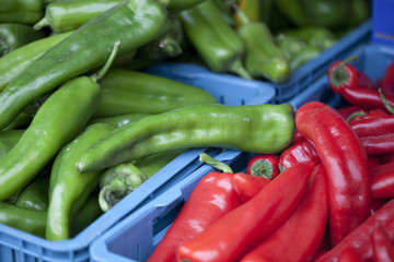 variété de piments doux colorés