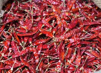 Chillies at Market in Kathmandu, Nepal