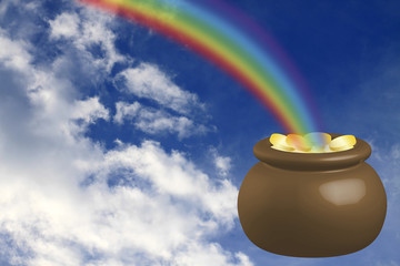 Pot with gold