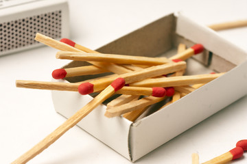 Streichhölzer in Schachtel