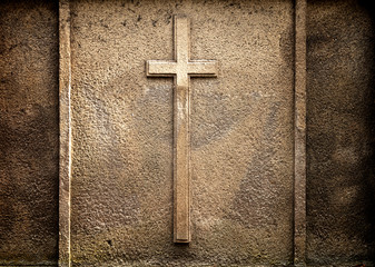 cross on wall background