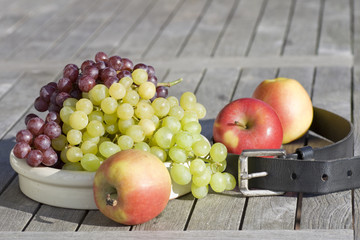 Healthy diet with fruits